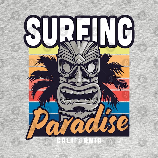 Surfing California Paradise by Mako Design 